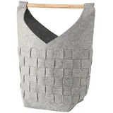 Boltze Filztasche Cui hellgrauer Filz mit Eukalyptusholzgriff ca. 30 x 65 cm