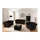 S-Style Chesterfield Polstergarnitur Samt 3-Sitzer + 2-Sitzer Schwarz