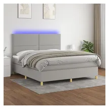 vidaXL Boxspringbett 180 x 200 cm Grau