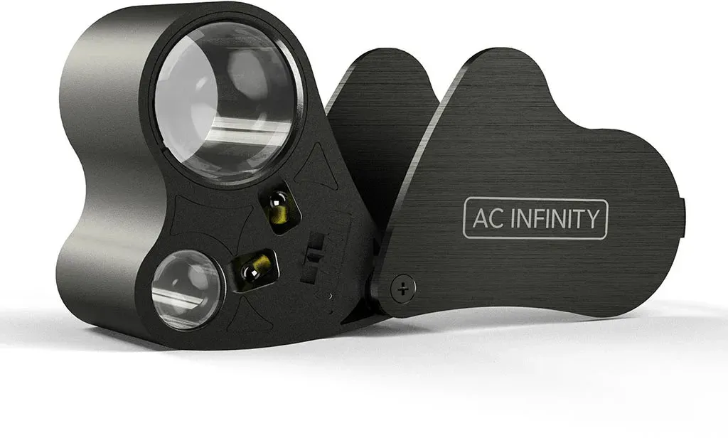 AC Infinity Juwelierlupe, Taschenlupe mit LED-Licht und zwei Linsen