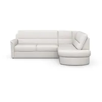 Ecksofa SIT & MORE "Panini L-Form" Sofas Gr. B/H/T: 243cm x 87cm x 175cm, Struktur weich, Ottomane rechts, ohne Bettfunktion-ohne Bettkasten, silberfarben (silber) wahlweise mit Bettfunktion und Bettkasten