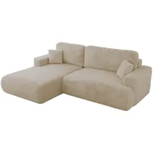 MKS Ecksofa, OVO L Creme Plüsch, - Links Seite