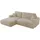 MKS Ecksofa, OVO L Creme Plüsch, - Links Seite