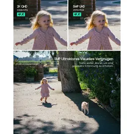 COOAU 5MP Überwachungskamera Aussen Schwarz