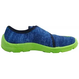 Fischer Markenschuh Klett-Hausschuh Blau 30