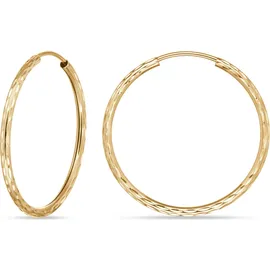 FAVS Creolen diamantiert Gelbgold 375 FAVS Paar
