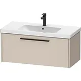 Duravit D-Code Waschtischunterschrank DC46680BD910000 Griff Diamantschwarz, Taupe Matt, Wandhängend, 984x400x460 mm