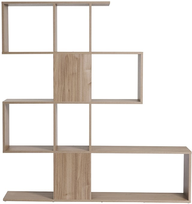 Bibliothèque ouverte séparateur design finition bois clair chêne L139 cm COMO