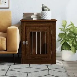vidaXL Hundekäfig im Möbelstil Braun 55x75x65 cm