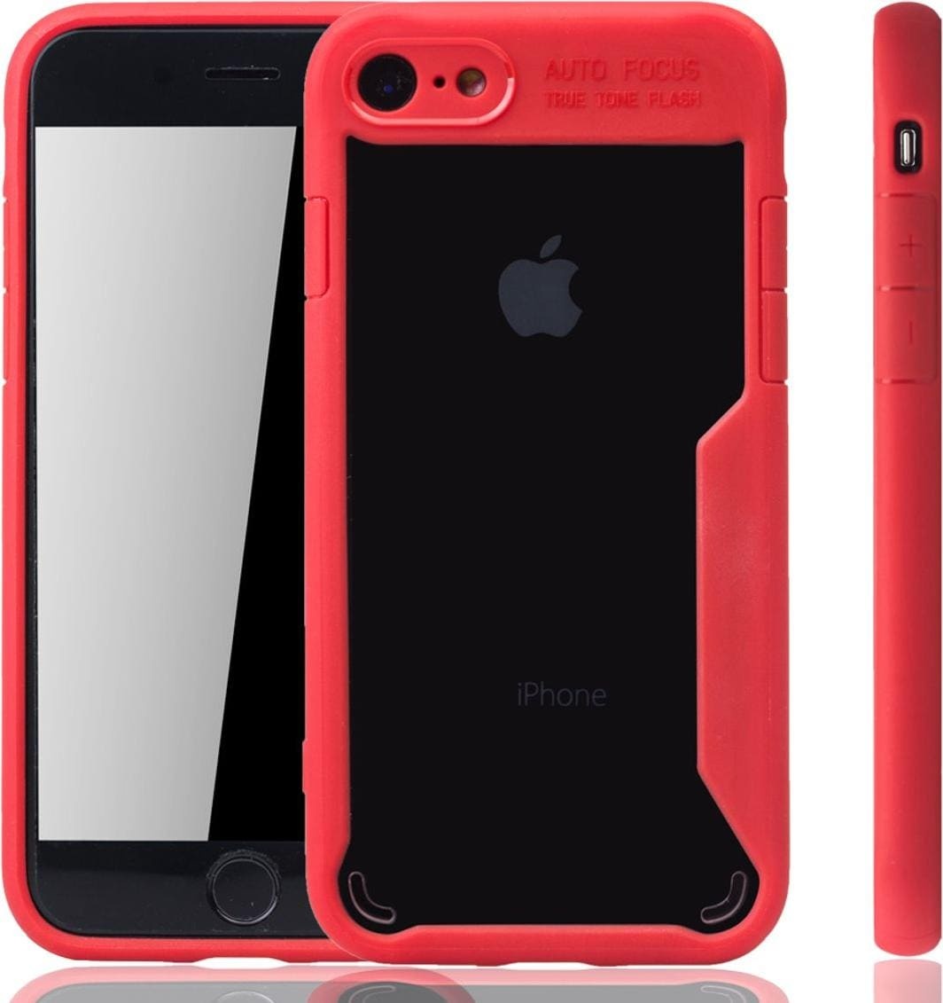 König Design Apple iPhone 8 / iPhone 7 Hybrid Editon Handy Hülle Schutz Case Cover Etuis Rot (iPhone SE (2020), iPhone 8, iPhone 7), Smartphone Hülle, Rot