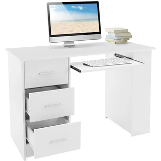 ML-Design Schreibtisch Weiß, Holzwerkstoff, 49x75x110 cm, Arbeitszimmer, Schreibtische, Bürotische