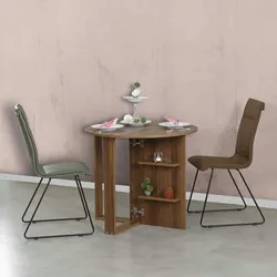 Skye Decor, Middle- Middle CMY, Nussbaumfarbe, Couchtische, 77x90x45 cm, 100% Melaminbeschichtete Partikelplatte