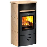 accente Kaminofen »Turin 2.0«, Sandstein, 6 kW, Dauerbrand geeignet - beige