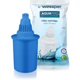 Wessper Alkalischer Wasserfilter Kartuschen Wasserfilterkartusche | Water Filter Cartridges zur Reduzierung von Chlor & Schwermetalle | Anheben des pH-Werts Für Bis Zu 300 L - blau