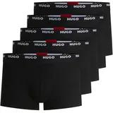 Hugo Trunk HUGO UNDERWEAR "TRUNK FIVE PACK", Herren, Gr. M (50), 5 Stk., schwarz (schwarz001), Jersey, Obermaterial: 95% Baumwolle, 5% Elasthan, körpernah, Unterhosen, mit HUGO Logoschriftzug am Bund