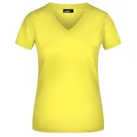 James & Nicholson Damen V-T-Shirt - Farbe gelb, Größe