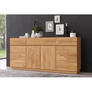 Sideboard HOME AFFAIRE, braun (eiche teilmassiv), Sideboards, Kommode, Breite 180 cm, teilmassiv, FSC-zertifiziert