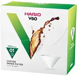 Hario V60 Papier-Kaffeefilter, Größe 01, Weiß, 100 Stück Box