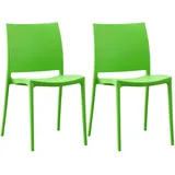 CLP Gartenstuhl Meton 42 x 42 x 81 cm grün 2 St.
