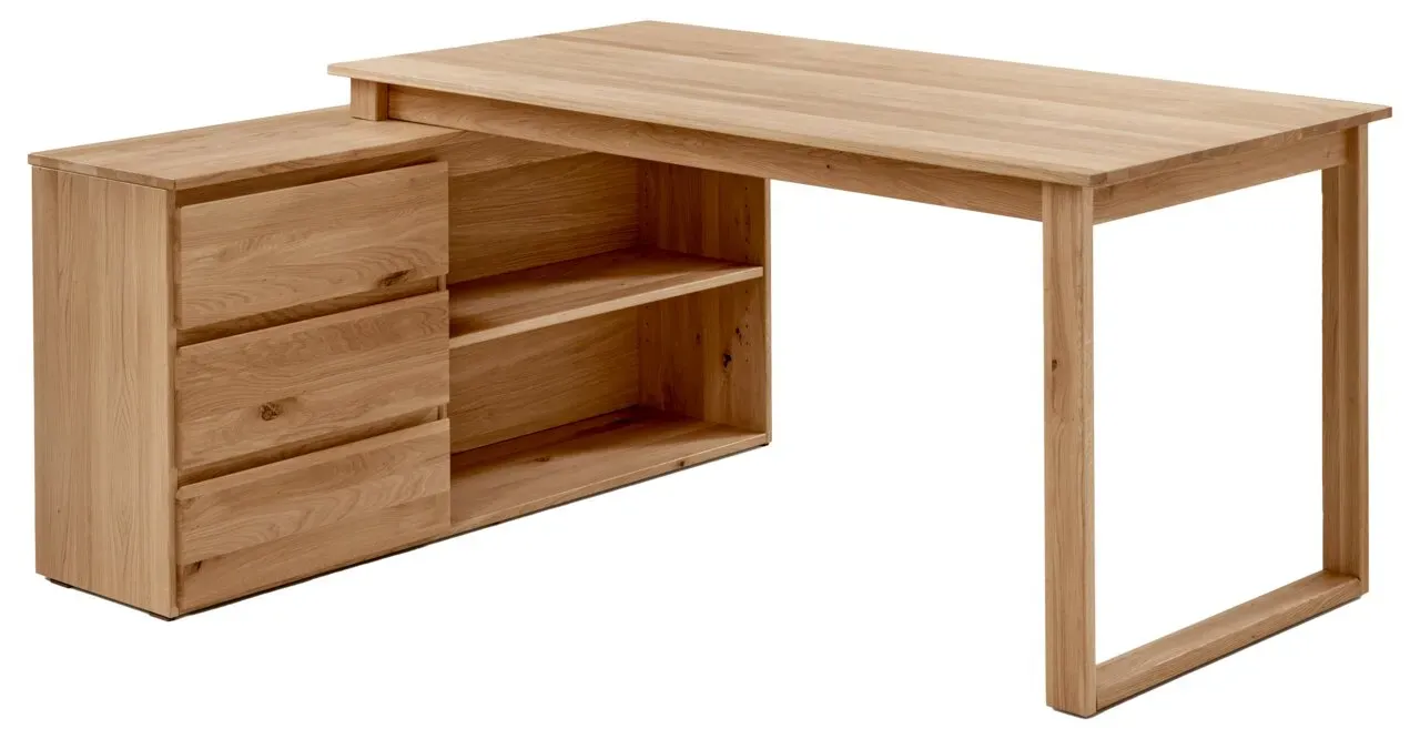 Linea Natura Anbauschreibtischkombination DURABLE OFFICE - B/H/T ca. 140,00x76,00x160,00