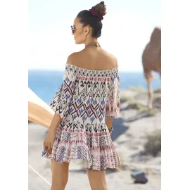 Buffalo Tunikakleid Damen creme-bedruckt Gr.36/38