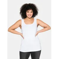 Sheego Shirttop Tanktop weiß 48