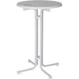 BEST Freizeitmöbel Multiflex Stehtisch Ø 80 x 110 cm weiß klappbar