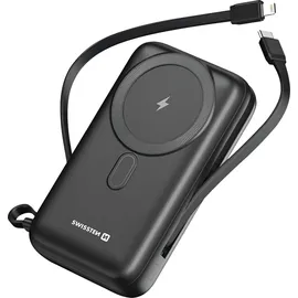 Swissten Charger 20000 mAh, 22.50 W, 22.50 Wh), Powerbank, Schwarz
