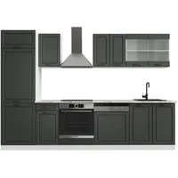 Vicco Küchenzeile R-Line 300 cm Anthrazit Landhaus/Weiß