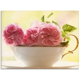 Artland Glasbild »Vintage Rosen«, Blumen, (1 St.), pink