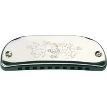 GoKi Kinder-Mundharmonika 61954 L 10,5 cm 10 Töne Silber 61954