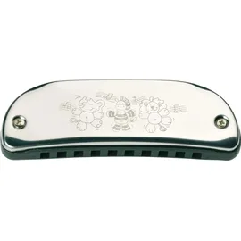 GoKi Kinder-Mundharmonika 61954 L 10,5 cm 10 Töne Silber 61954