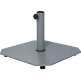 Outsunny Sonnenschirmständer aus Metall 18,5 kg Schirmständer mit Rollen, Quadratisch Schirmhalter, Schirmgewicht, Ständer für Sonnenschirm 32/38/48mm Rohrdurchmesser, für Balkon, Terasse, Grau   Aosom