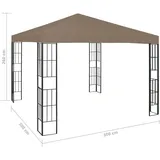 vidaXL Pavillon 3 x 3 m Taupe