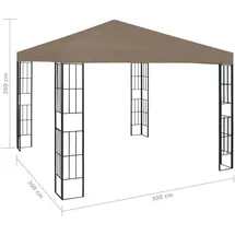 vidaXL Pavillon 3 x 3 m Taupe