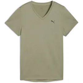 Puma TAD Essential Vneck Damen T-Shirt grün - Lux army S