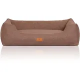 Knuffelwuff Hundebett Lotte Velours XXL 120 x 85cm Lichtbraun
