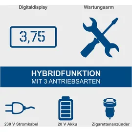 SCHEPPACH Air Force 6 | 10,3 bar IXES | Hybrid-Funktion mit 3 Antriebsarten 230 V | 20 V / 12 V | LED | inkl. Zubehör