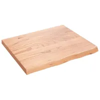 VidaXL Waschtischplatte Hellbraun 60x50x2 cm Massivholz Behandelt