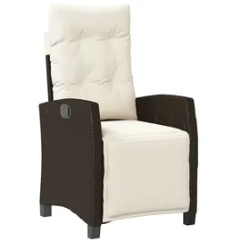 vidaXL 5-tlg. Garten-Essgruppe mit Kissen Braun Poly Rattan