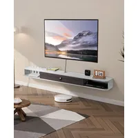 Vevor TV Schrank mit Kabelloch Hängender Fernsehschrank Wandmontage Weiß