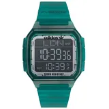 adidas Herren Digital One GMT AOST22048 Herrenuhr Street Digital One GMT AOST22048 - Schwarz/Grün/Grau