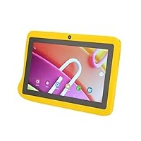Zunate 7-Zoll-Tablet für Kinder für Android, 4 GB RAM, 32 GB ROM, 128 G Expand, 5 G Dual Frequency WiFi, Kids Edition-Tablet mit Inhalten für Kinder, Unterstützung für Google Plays(Gelb)