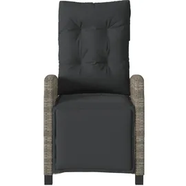 vidaXL Gartensessel 58,4 x 69,7 x 93 cm grau mit Fußteil