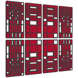 platino24 Wandpaneel MANHATTAN rot 8 St. 200 x 200 cm