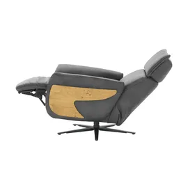 HIMOLLA Relaxsessel Leder 77 x 84 x 101 cm Grau