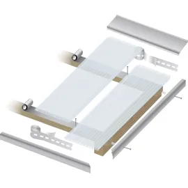 Gutta Polycarbonat-Hohlkammerpaneel Easy Click Plus 200 x 20 cm 16 mm klar