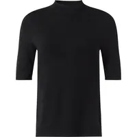 Comma, Feinstrickpullover mit Stehkragen Schwarz 36