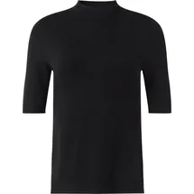 Comma, Feinstrickpullover mit Stehkragen Schwarz 36