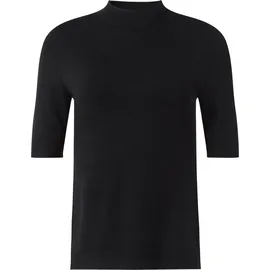 Comma, Feinstrickpullover mit Stehkragen Schwarz 36